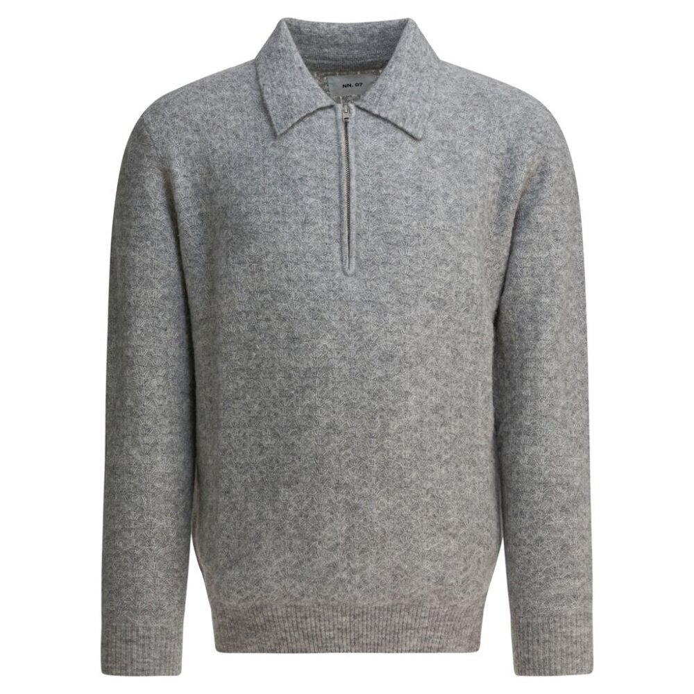 Nn.07 Alfie Alpaca-Blend Polo Sweater Tag Size M Men